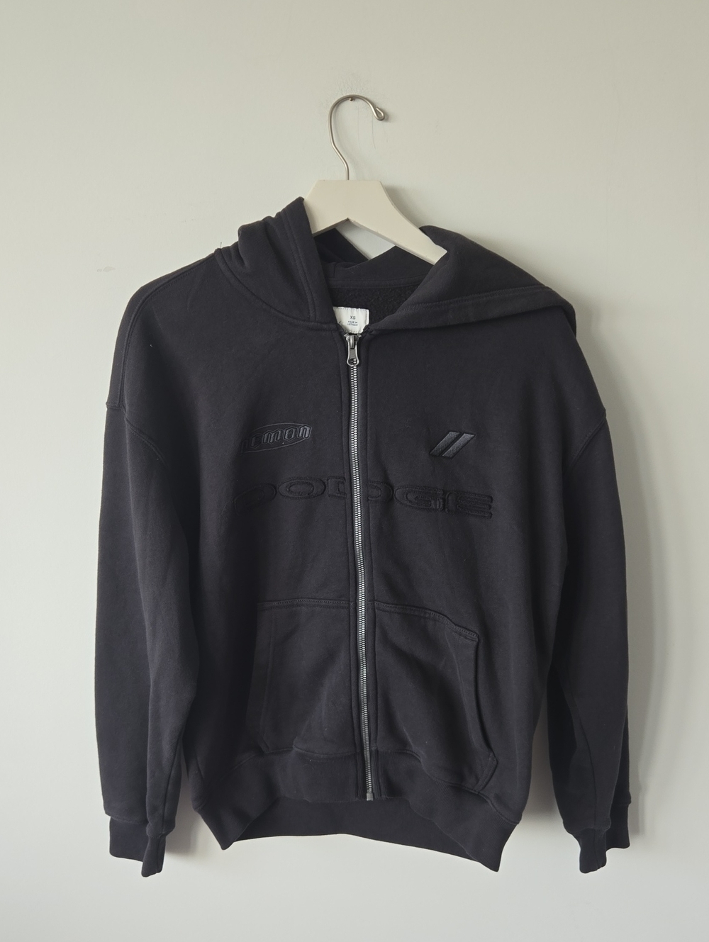 Hollister Black Full-Zip Hoodie Sweater Dodge Demon